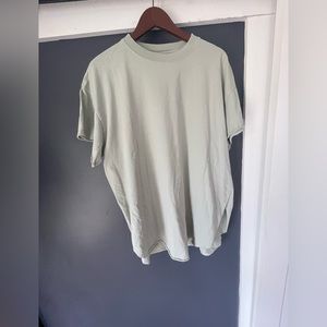 PEBBY BASICS DUSTY AQUA SIDE SLIT TEE - Dusty Aqua / XL